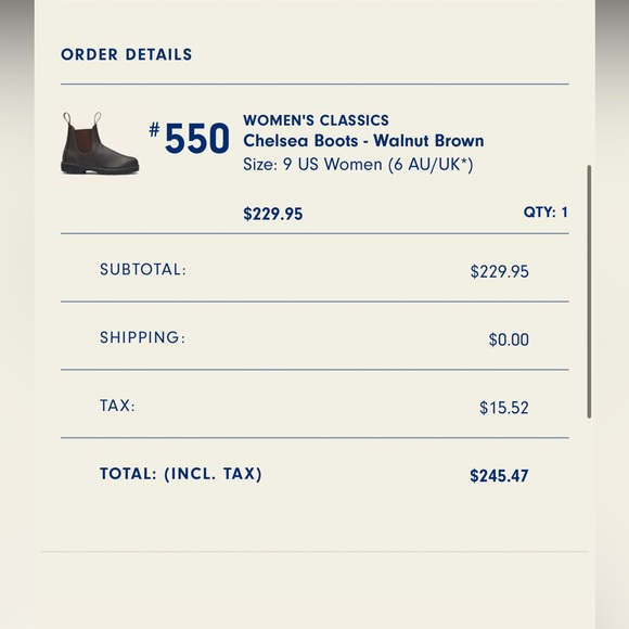 Size 9 Blundstone 550 Chelsea boot in Walnut Brown - Picture 2 of 10